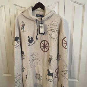 Polo by Ralph Lauren Natural Hoodie with Navy Accents